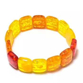 Браслет-манжета из натурального балтийского янтаря ручной работы, регулируемый Z7V98