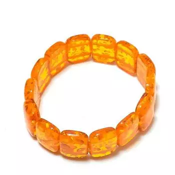 Браслет-манжета из натурального балтийского янтаря ручной работы, регулируемый Z9e66
