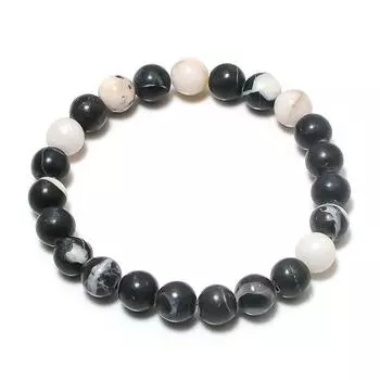 Браслет-манжета из натурального черного оникса ручной работы, регулируемый k8y22