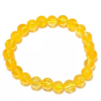 Браслет-манжета из натурального цитрина ручной работы, регулируемый e4m48