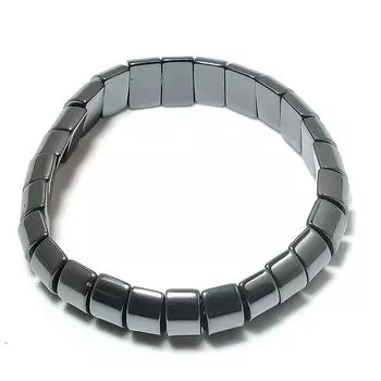 Браслет-манжета из натурального гематита ручной работы, регулируемый M1h03