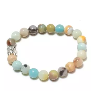 Браслет-манжета из натурального хризопраза ручной работы, регулируемый O1M90