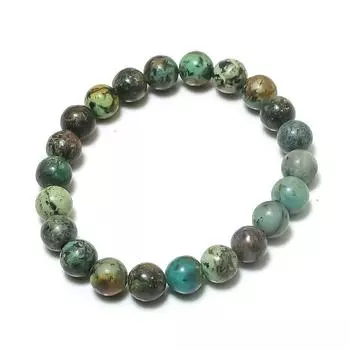 Браслет-манжета из натурального камня хризоколла, регулируемый, ручной работы, p8Y39