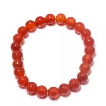 Браслет-манжета из натурального камня сердолик, регулируемый, ручной работы J3N59