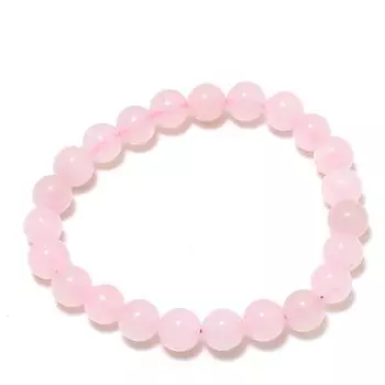 Браслет-манжета из натурального розового кварца ручной работы, регулируемый U1T39