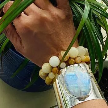 Браслет-манжета из натурального синего лунного камня для женщин - очень широкий браслет из юго-западного драгоценного камня - тяжелое серебро 18 гц, эффектное запястье для мужчин и женщин 5.5 to 10 синий