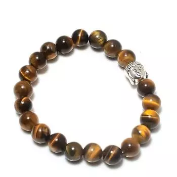 Браслет-манжета из натурального тигрового глаза, регулируемый, ручной работы F7e16