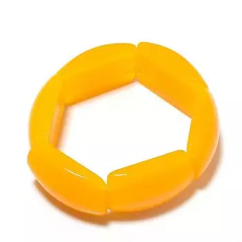 Браслет-манжета из натурального желтого оникса ручной работы, регулируемый Y8B27