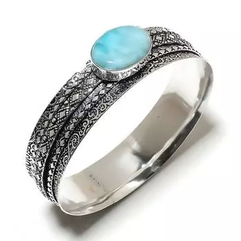 Браслет-манжета из серебра 925 пробы с ларимаром Natural Republic 7,5 дюйма J0M38