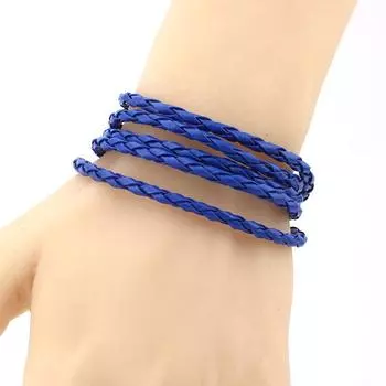 Браслет-манжета Модный браслет Плетеный обертывание Унисекс Ручная работа Мужчины Кожа Женщины розы красного