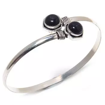 Браслет-манжета ручной работы из натурального фиолетового солнечного камня, регулируемый z3p19