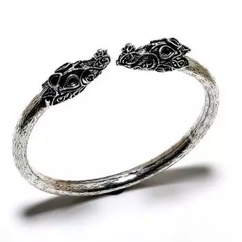 Браслет-манжета ручной работы с драгоценным камнем 925 пробы в виде слона, посеребренный ювелирный браслет