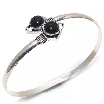 Браслет-манжета ручной работы с натуральным фиолетовым солнечным камнем, регулируемый J2Z06