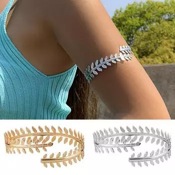 Браслет-манжета, винтажный панк, геометрический гальваника, регулируемое отверстие, декоративный подарок для женщин и девочек, металлическое перо серебряный