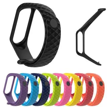 Браслет Millet 4, умный спортивный браслет, браслет с ромбовидным узором, ремешок чёрный