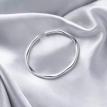 Браслет Mobius Браслет из стерлингового серебра S999 с регулируемым отверстием для женщин, браслет из чистого серебра на День святого Валентина в подарок подруге Adjustable size