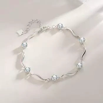 Браслет Mosang из стерлингового серебра S925 с бриллиантами, мода в стиле тяжелой промышленности в стиле ретро, корейское издание, персонализированное высококачественное ремесло в уникальном оригинальном дизайне Adjustable size