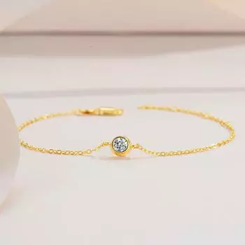 Браслет Mosang из стерлингового серебра S925 с бриллиантами. Простой, высококачественный, легкий и роскошный, 30 баллов, необычный браслет Instagram Bubble, 18 карат. Adjustable size