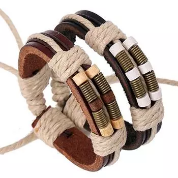 Браслет Мягкий Унисекс привлекательный Ретро чёрный