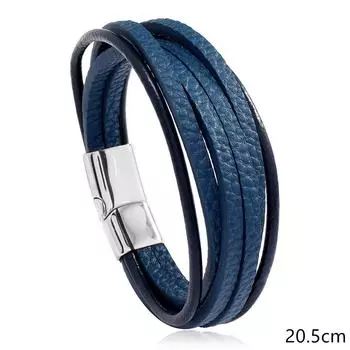 Браслет мужской из нержавеющей стали пряжка многослойный плетеный кожаный браслет ретро титановый стальной браслет ювелирные изделия