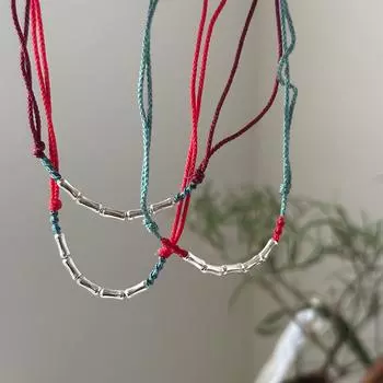 Браслет на ногу из бамбука из стерлингового серебра 925 пробы для девочки, легкий, роскошный, нишевый, высококачественный, плетеный, красный шнур, натальный, год, украшение для ноги, новый 925 silver