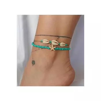 Браслет на ногу с морской звездой, 2 шт.