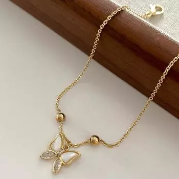 Браслет на ногу Shell Butterfly Simple Design Sense Niche Foot Decoration Temperament Exquisite High Sense Light Luxury Foot Chain