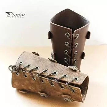 Браслет на руку, винтажный регулируемый, широкое применение, ручная резка, привлекательное украшение для мужчин и женщин, искусственная кожа, праздничный костюм коричневый