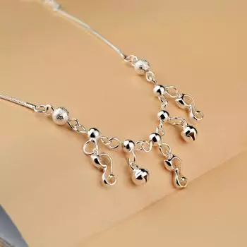 Браслет на щиколотке, стерлинговое серебро 925 пробы, пляжные ножные браслеты для ног, богемные женские украшения для босоножек, летний подарок