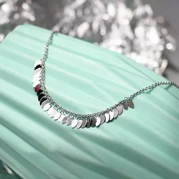 Браслет на щиколотку с кисточками из стерлингового серебра 925 пробы для женщин Простые летние аксессуары оптом