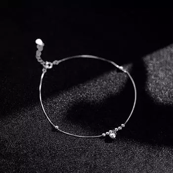 Браслет на щиколотку Yousheng Bell Design с круглыми бусинами из сплава, регулируемая удлинительная цепочка, гипоаллергенный браслет на щиколотку, удобные украшения для ног серебряный