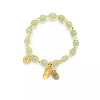 Браслет на удачу арахисовый женский легкий роскошный имитация хотианского нефрита темпераментный браслет с бусинами ювелирные изделия браслет подарок