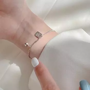 Браслет на удачу из стерлингового серебра S925, особый интересный дизайн, простой браслет в холодном стиле, ювелирные изделия, женские модные украшения 925