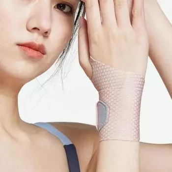 Браслет на запястье Спортивный Тонкий бандаж на запястье Регулируемый Мягкий дышащий Регулируемый Рельеф запястного канала Легкая поддержка Компрессионный фиксатор запястья Правый левый розовый