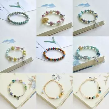 Браслет Новый китайский стиль Натуральный камень Браслет Керамический Простой Студент Девушка Подарок