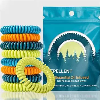 Браслет от комаров для использования в помещении и на открытом воздухе для предотвращения укусов комаров, браслет от комаров, браслет от комаров One Size