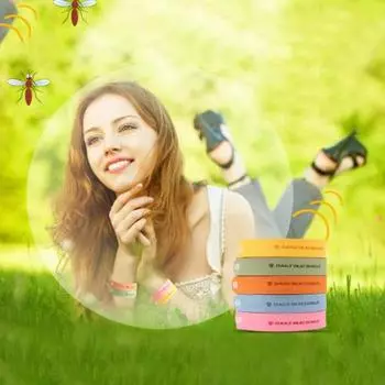 Браслет от комаров, гибкий, длинный, защитный, летний, силиконовый браслет от комаров для пикника B