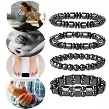 Браслет от потери веса Гематитовый магнитный браслет Детокс Гематитовый браслет на щиколотку Магнитный терапевтический браслет на щиколотку Style 2