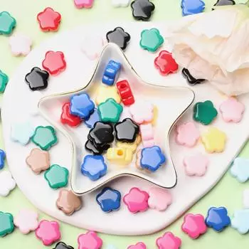 Браслет-ожерелье 14,5 мм, цепочка для мобильного телефона, изготовление цветов, сделай сам, сплошной цвет, свободные бусины, серьги, акриловые материалы, ювелирные аксессуары, 10 шт. синий