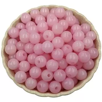 Браслет ожерелье 40 шт 8 мм ювелирные аксессуары одно отверстие DIY фурнитура кулон унисекс оптовая продажа акриловые бусины желейные цветные бусины