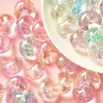 Браслет Ожерелье Аксессуары Лед Сквозь Луну Бусины Свободные Материалы для Сделай Сам 5 шт. Акриловые Прозрачные Бусины Ручной Работы синий