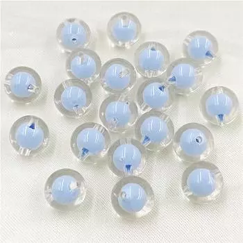 Браслет, ожерелье, аксессуары, материал из бисера, снаружи, модный, сделай сам, 10 шт., бусины внутри, прозрачные акриловые бусины ярких цветов синий