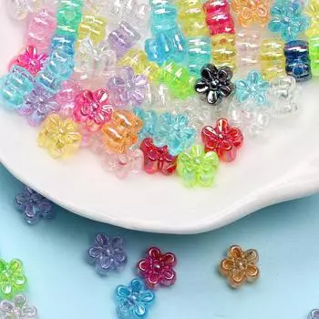 Браслет, ожерелье, бусины-разделители, сделай сам, для изготовления ювелирных изделий, бусины в виде сливы, 200 шт., 7 мм, акрил, покрытие AB, свободные аксессуары ручной работы 200pcs