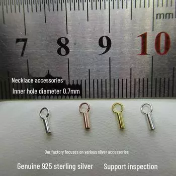 Браслет-ожерелье из стерлингового серебра 925 пробы с плетеным кожаным шнуром и жемчужными аксессуарами своими руками 0.7mm link tube серебряный