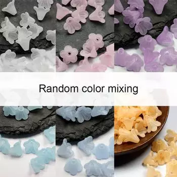 Браслет, ожерелье, изготовление ипомеи, бусины ручной работы, материал для украшений, 14 мм, модные цветочные подвески, аксессуары «сделай сам», 100 шт., матовые окрашенные бусины разноцветный