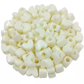 Браслет, ожерелье, кулон, 20 шт., 9*11 мм, сделай сам, для стереоскопического сердца, новые яркие цвета, изготовление ювелирных изделий, свободные бусины, ювелирные изделия бежевый