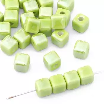 Браслет Ожерелье Материал Бусины Украшения Аксессуары Творческий DIY Бисер 10 шт. Серьги ручной работы Изготовление 6 мм квадратных бусин Керамические бусины