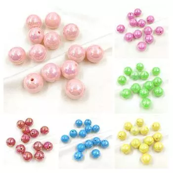 Браслет Ожерелье Темный Отдел Бисерные Материалы Креативные Украшения Аксессуары Круглые Бусины 10 шт. Модные Аксессуары AB Magic Color разноцветный