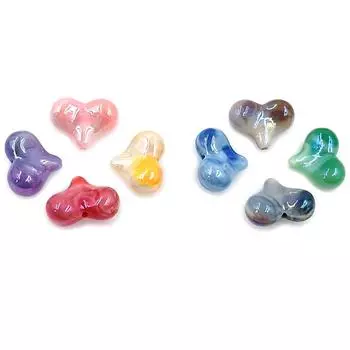 Браслет Ожерелье УФ Акрил Ослепительные Бусины персикового цвета Молочные конфеты Креативные двухцветные материалы для изготовления бусин Аксессуары для украшений 10 шт. DIY Аксессуары кофейный