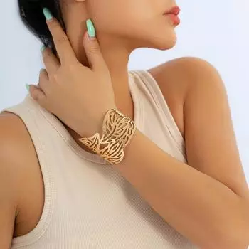 Браслет Панк-браслет Подарки для женщин Браслеты для девочек Вечерние наряды Подарки золотой